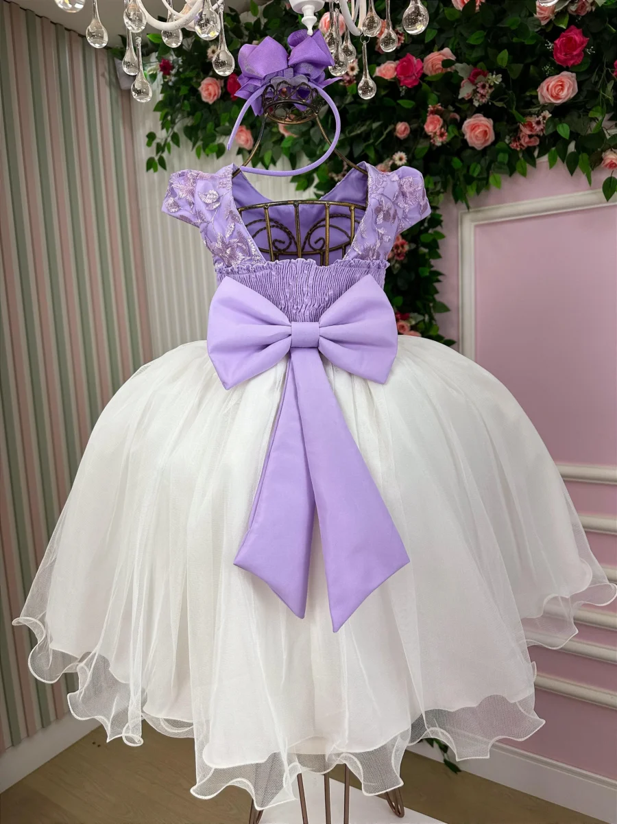 Vestido Midi Juvenil Vila Lele Sabrina Borboletas e Tule