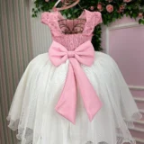Vestido Midi Juvenil Vila Lele Sabrina Borboletas e Tule