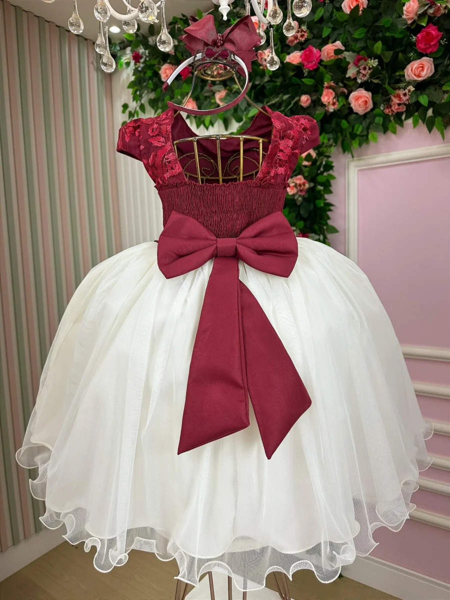 Vestido Midi Juvenil Vila Lele Sabrina Borboletas e Tule