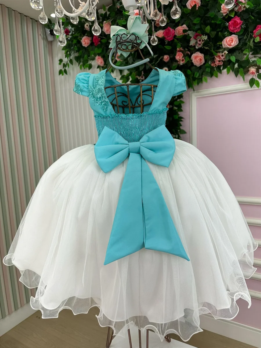 Vestido Midi Juvenil Vila Lele Sabrina Borboletas e Tule