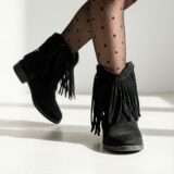 Bota Infantil StarPink Love Texana com Franjas Preta