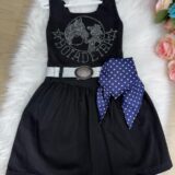 Vestido Infantil Country Boiadeira do Sertão Preto