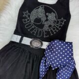Vestido Infantil Country Boiadeira do Sertão Preto