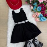 Vestido Infantil Country Boiadeira do Sertão Preto