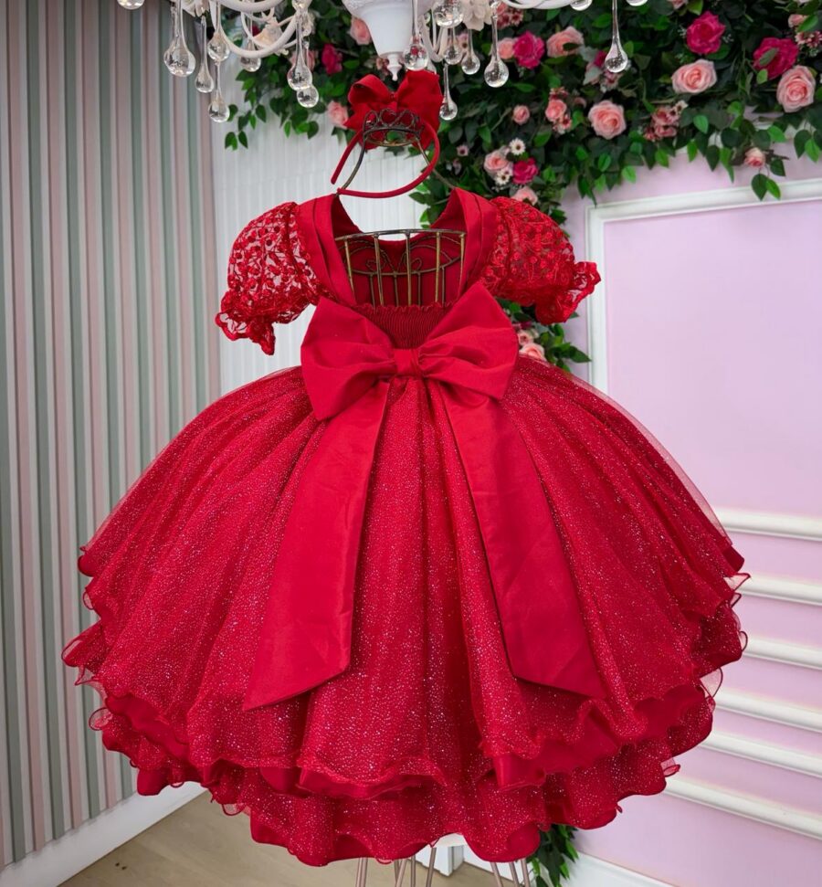 Vestido Infantil Bella Child Laize com Saiote