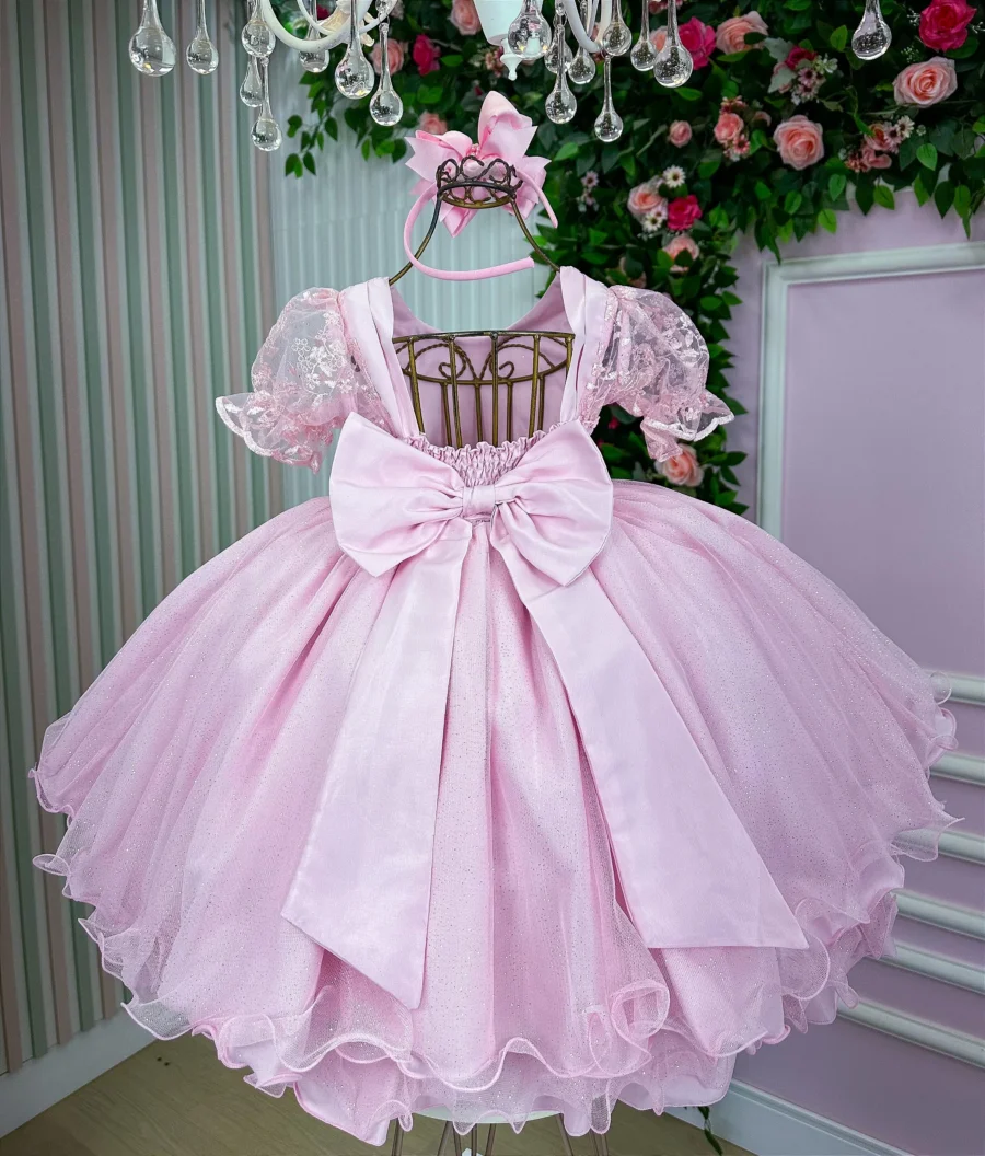 Vestido Infantil Bella Child Laize com Saiote