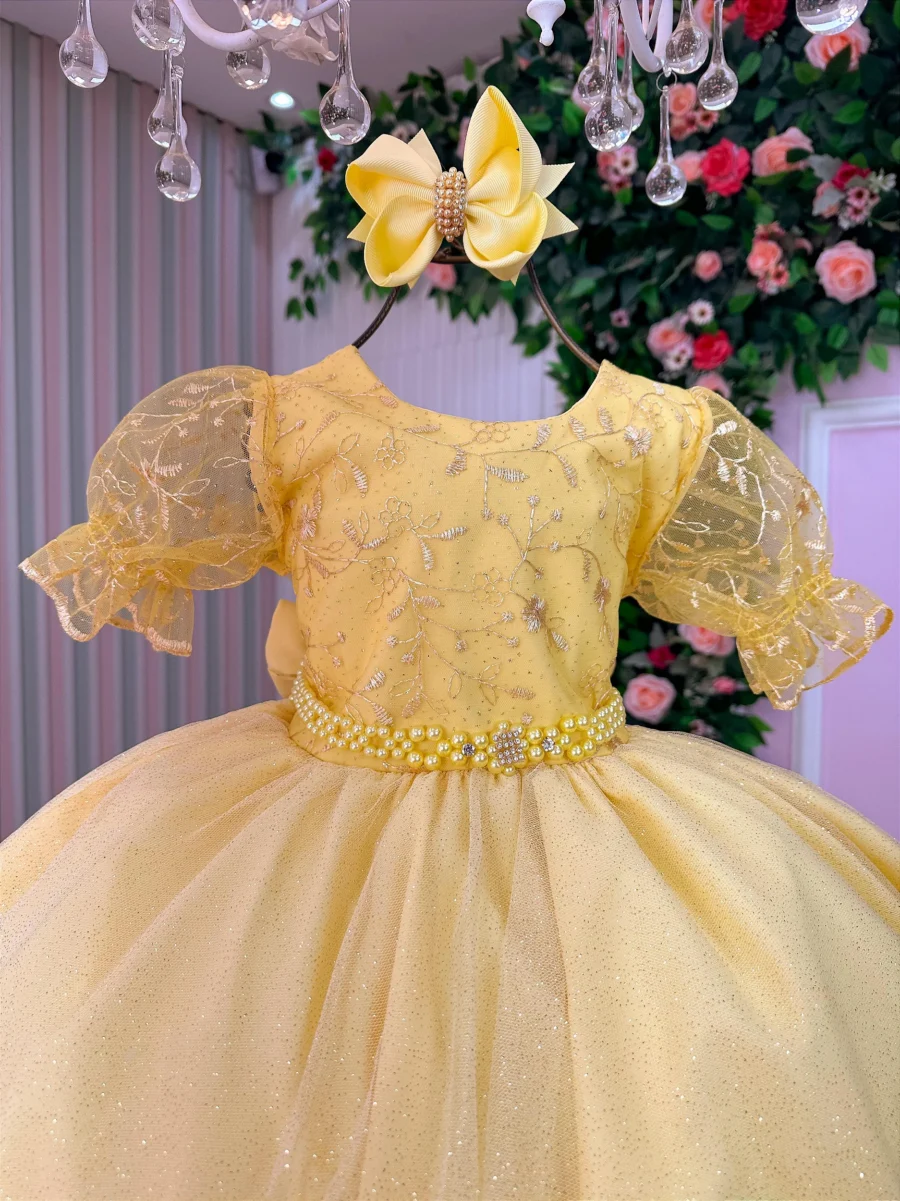 Vestido Infantil Bella Child Laize com Saiote
