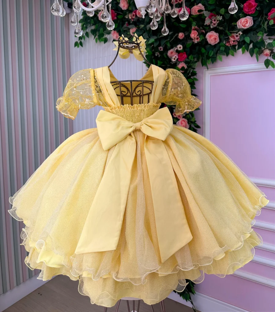 Vestido Infantil Bella Child Laize com Saiote