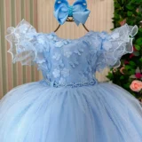 Vestido Infantil Angelie Menina Bonita com Saiote Tafetá