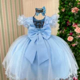 Vestido Infantil Angelie Menina Bonita com Saiote Tafetá