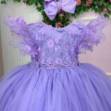 Vestido Infantil Angelie Menina Bonita com Saiote Tafetá