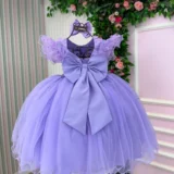 Vestido Infantil Angelie Menina Bonita com Saiote Tafetá