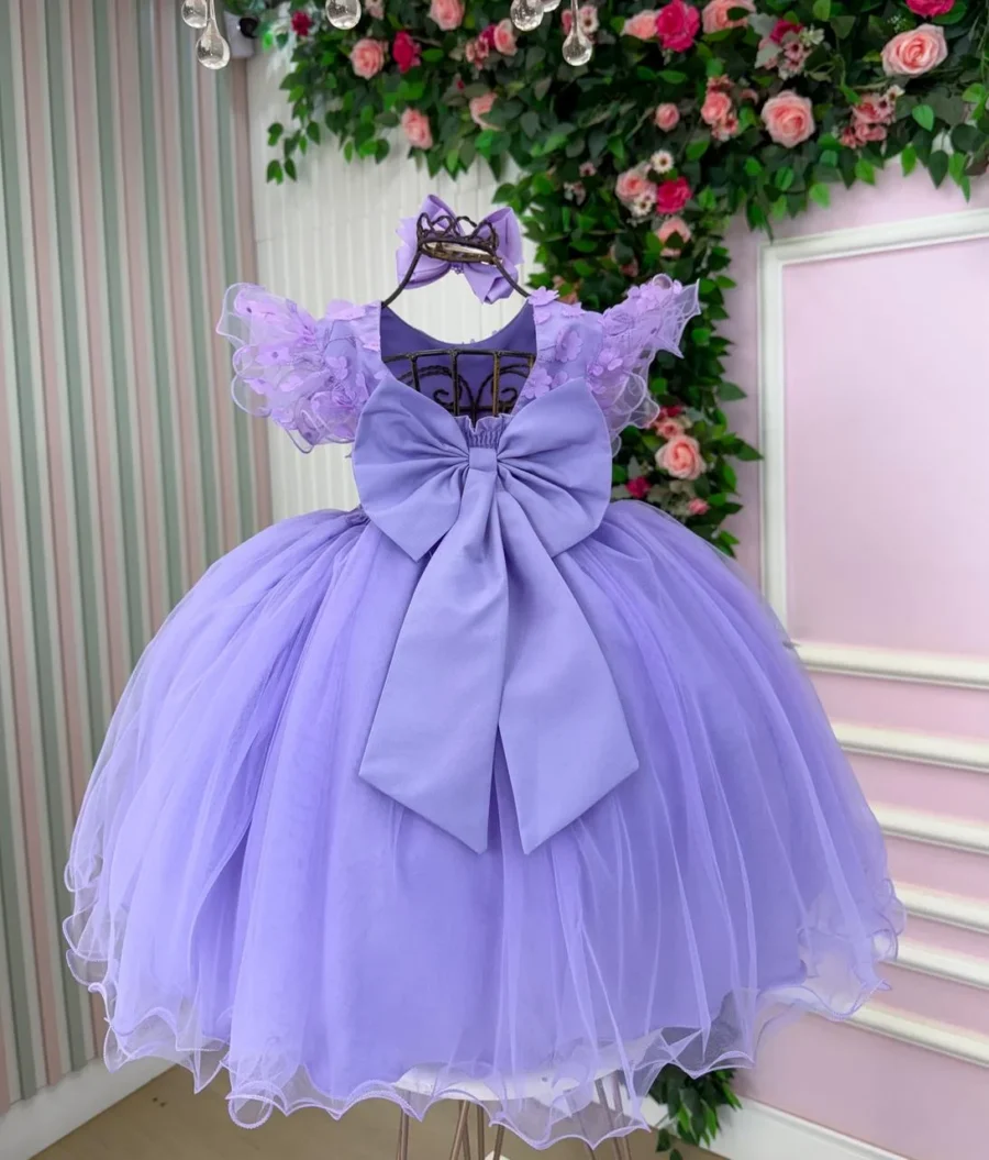 Vestido Infantil Angelie Menina Bonita com Saiote Tafetá