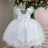 Vestido Infantil Angelie Menina Bonita com Saiote Tafetá