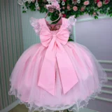 Vestido Infantil Angelie Menina Bonita com Saiote Tafetá