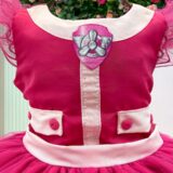Vestido Infantil Temático Esquadrão Canino Mini Miss Pink