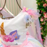 Vestido Infantil Temático Unicórnio Mini Miss Arco-Íris Tule