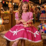 Vestido Junino Infantil Mimadine Stefanny Pink