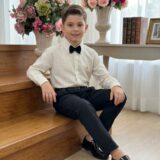Conjunto Social Infantil Miss Cherry Henrique Bege e Preto