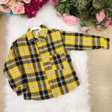 Camisa Flanelada Xadrez Junina Infantil Rian Amarela