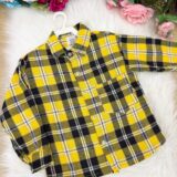 Camisa Flanelada Xadrez Junina Infantil Rian Amarela