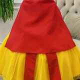 Fantasia Infantil Branca de Neve Vestido com Glitter e Capa