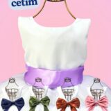 Faixa de Cetim com Laço Ajustável para Vestido Cartela 1