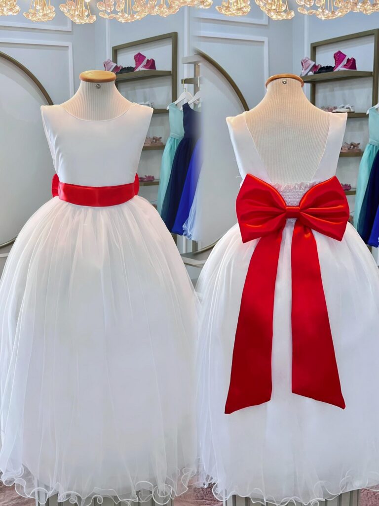 Faixa de Cetim com Laço Ajustável para Vestido Cartela 1