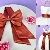 Faixa de Cetim com Laço Ajustável para Vestido Cartela 2