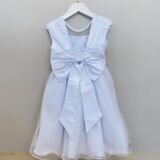 Vestido Infantil Branco Pérolas e Saia Glitter Daminha