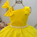 Vestido Infantil Longo Amarelo Daminha Formatura