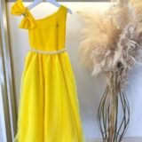 Vestido Infantil Longo Amarelo Daminha Formatura