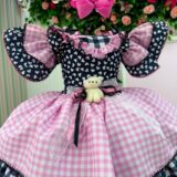 Vestido Junino Infantil Marie Ursinho do Sertão Preto