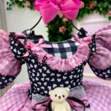 Vestido Junino Infantil Marie Ursinho do Sertão Preto