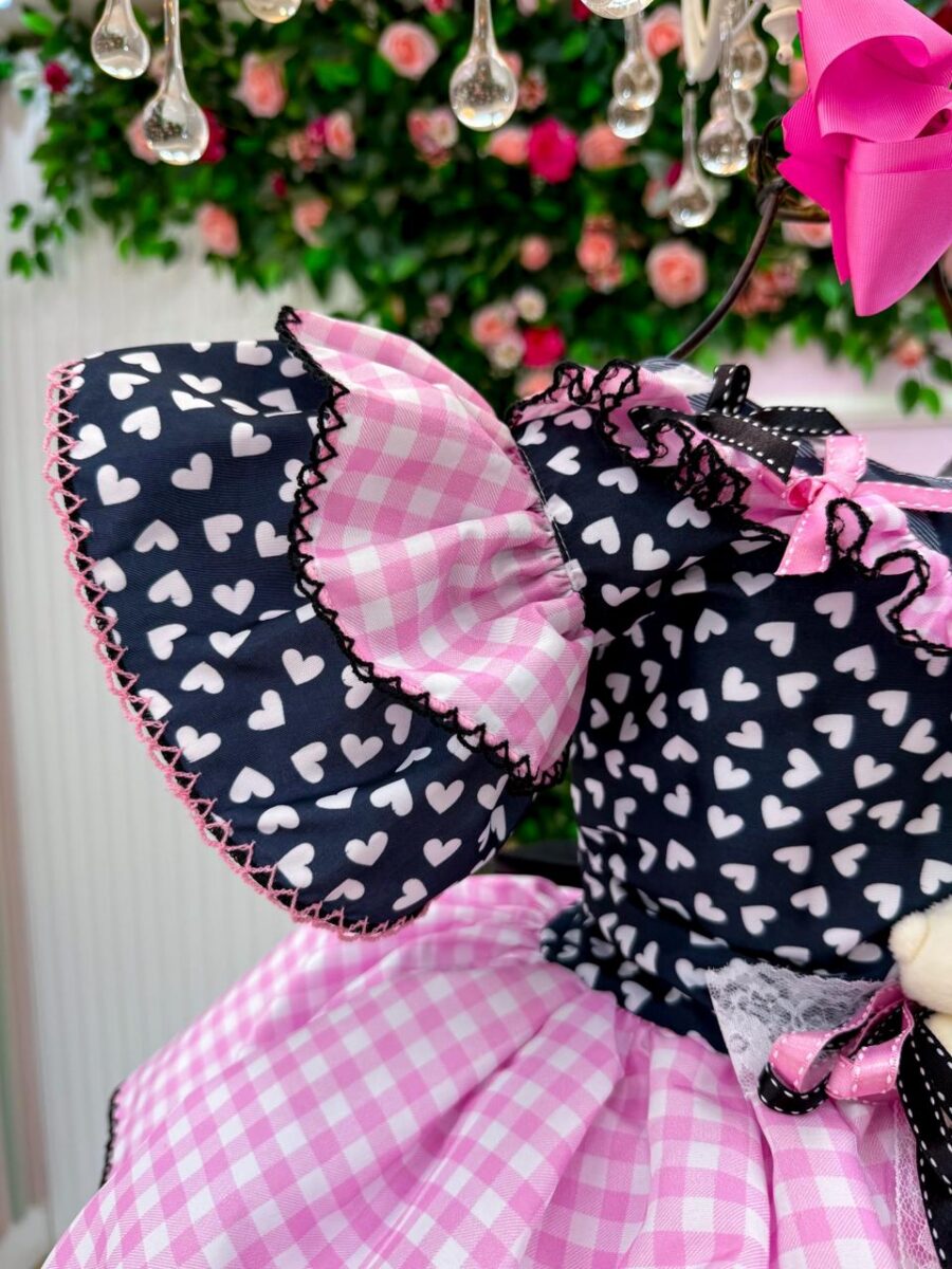 Vestido Junino Infantil Marie Ursinho do Sertão Preto
