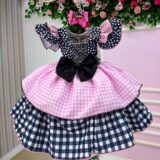 Vestido Junino Infantil Marie Ursinho do Sertão Preto