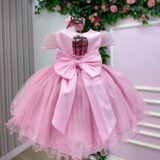 Vestido Infantil Jardim Encantado Marie Rosa Flores Modelo 2