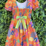 Vestido Junino Infantil Arraiá Laranja Festa São João