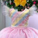 Vestido Infantil Temático Circo Candy Mini Miss Pompons