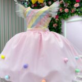 Vestido Infantil Temático Circo Candy Mini Miss Pompons