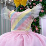 Vestido Infantil Temático Circo Candy Mini Miss Pompons