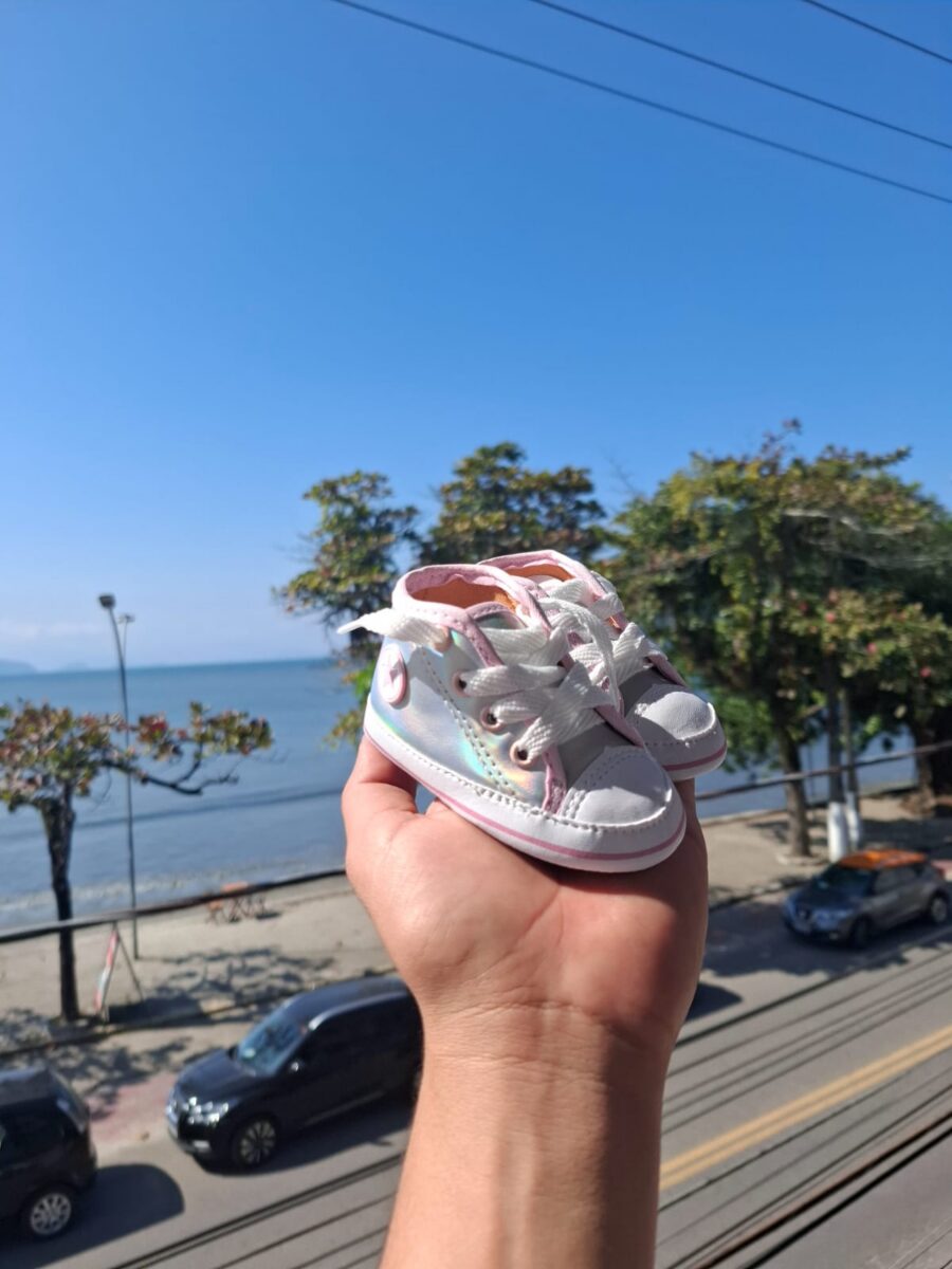 Tênis de Bebê Starzinho Cano Alto Estrelinha Prateado