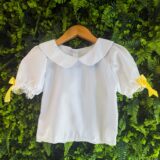 Conjunto Junino Infantil Blusa Branca Saia Xadrez Colorida
