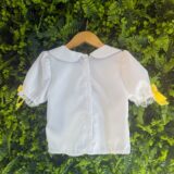Conjunto Junino Infantil Blusa Branca Saia Xadrez Colorida