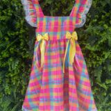 Conjunto Junino Infantil Blusa Branca Saia Xadrez Colorida