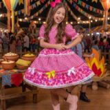 Vestido Junino Infantil Mimadine Viviane Pink