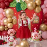 Romper Vestido Infantil Belli Moranguinho Vermelho