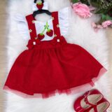 Romper Vestido Infantil Belli Moranguinho Vermelho
