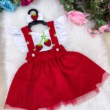 Romper Vestido Infantil Belli Moranguinho Vermelho