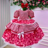 Vestido Junino Infantil Mimadine Viviane Vermelho